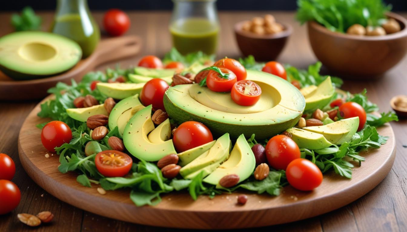 Kremalı Avokado ve Fındık Soslu Ferahlatıcı Salata