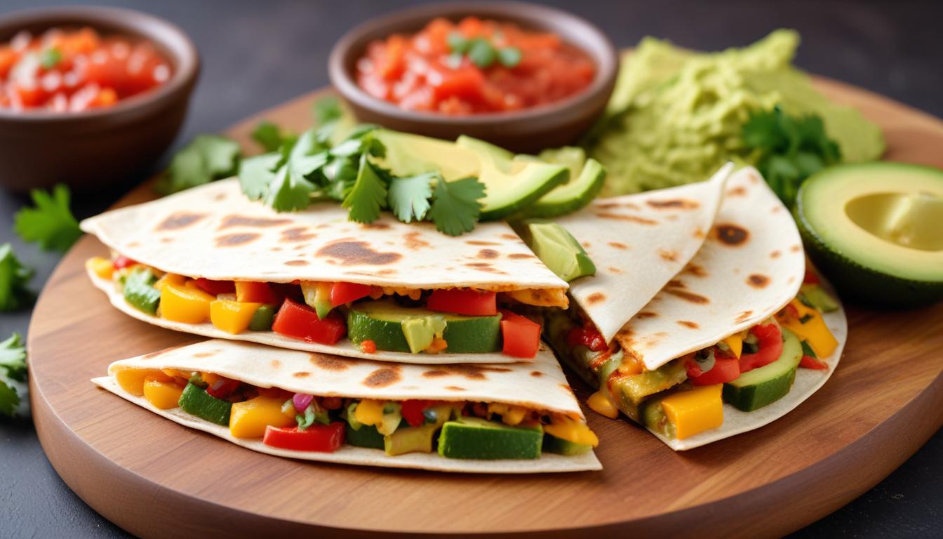 Renkli Meksika Usulü Sebzeli Quesadilla Tarifi